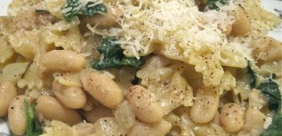 farfalle with cannellini beans parsley and parmesan
