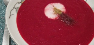 roasted beet, carrot, and tomato soup